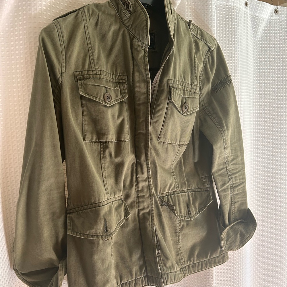 Olive Green Military Style Jacket